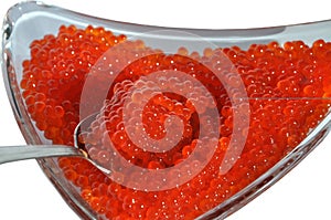 Salmon red caviar