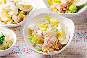 Salmon and Rice Salad.