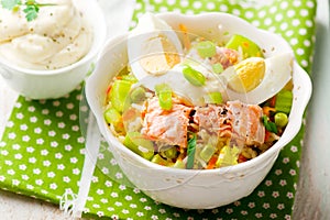 Salmon and Rice Salad.