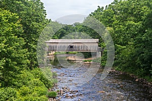 Salmon River flowing beneath the Comstock Bridge