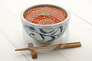 Salmon roe bowl, japanese food