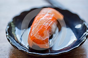 Salmon roll tekka maki sushi