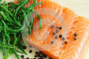 Salmon with samphire