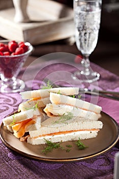 Salmon sandwiches