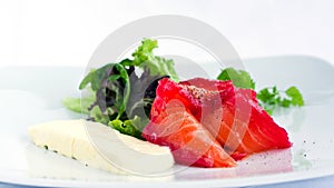 Salmon sashimi