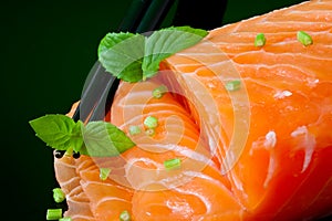 Salmon sashimi photo