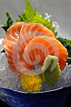 Salmon sashimi