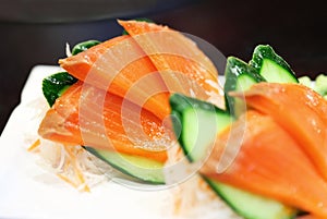 Salmon sashimi