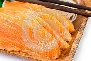 Salmon sashimi