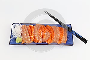 Salmon sashimi isolate