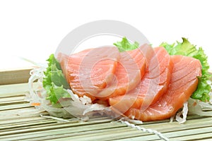 Salmon sashimi salad