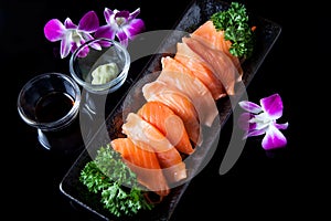 Salmon sashimi