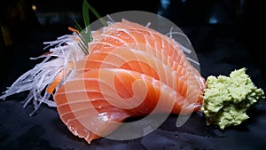 Salmon sashimi