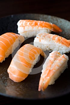 Salmon and Shrimp Sushi