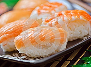 Salmon and Shrimp Sushi