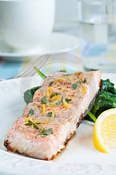 Salmon with Spinach