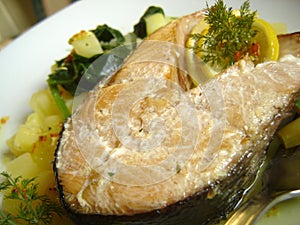 Salmon steak