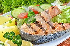 Salmon steak