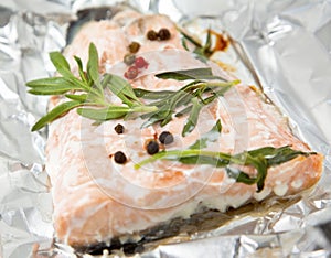 Salmon steak