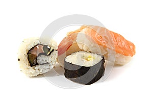 Salmon sushi as gourmet food