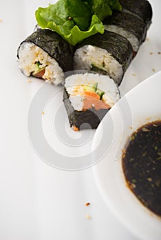 Salmon sushi maki