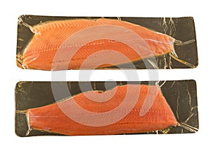 Salmon or Trout Fillet Isolated on White Background