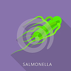 Salmonella icon, flat style