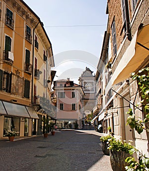 Salo town street scene on Lake Garda photo