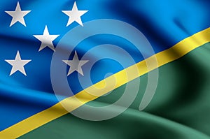 Salomon islands flag illustration
