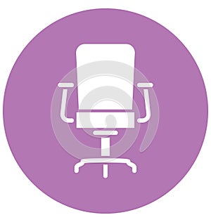 Salon Chair Isolate Vector Icon Editable