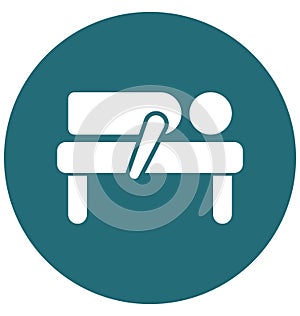 Spa Bed Isolate Vector Icon Editable