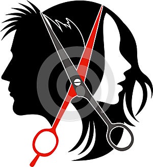 Salon concept logo