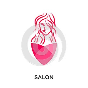 salon logo ideas isolated on white background for your web, mobile and app design