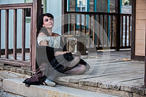 Saloon Girl Portrait photo