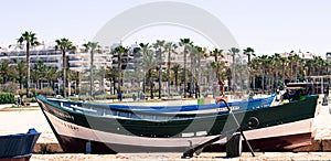 Salou/ Tarragona/ Spain - April, 25, 2016. Decorative boat