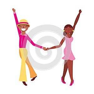 salsa dancers vector