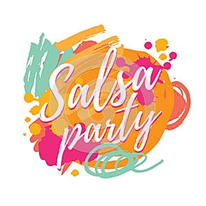 Salsa party vector logotype