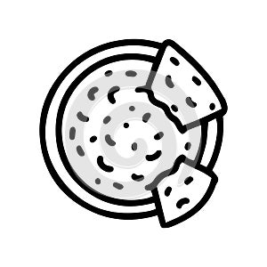 salsa sauce line vector doodle simple icon