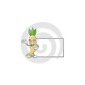 Salsify with whiteboard cartoon character design style