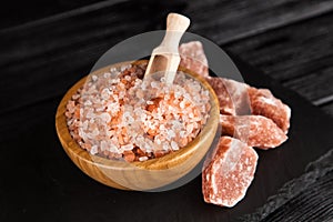 Salt in a bamboo bowl