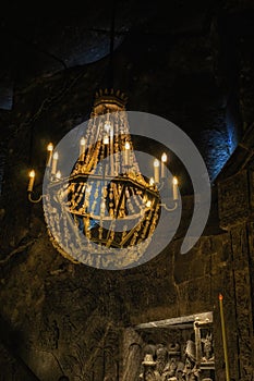 Salt chandelier in Wieliczka