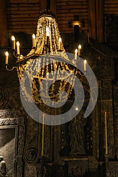 Salt chandelier in Wieliczka