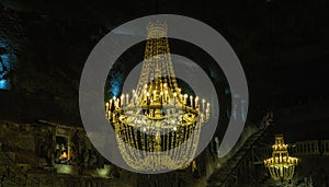 Salt chandelier in Wieliczka