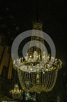 Salt chandelier in Wieliczka