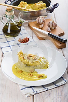 Salt cod in a pilpil sauce