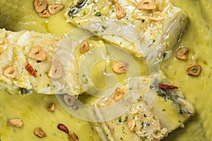 Salt cod in a pilpil sauce