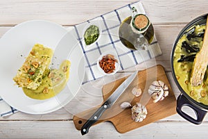 Salt cod in a pilpil sauce