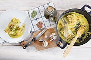 Salt cod in a pilpil sauce