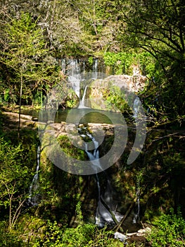 Salt de Can Batlle waterfall in la Garrotxa, Catalonia