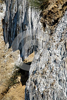 Salt deposit, a sedimentary geological strata